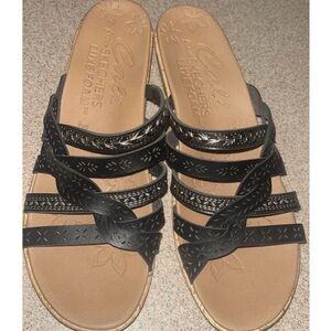 Skechers Women's Black Strappy Sandals